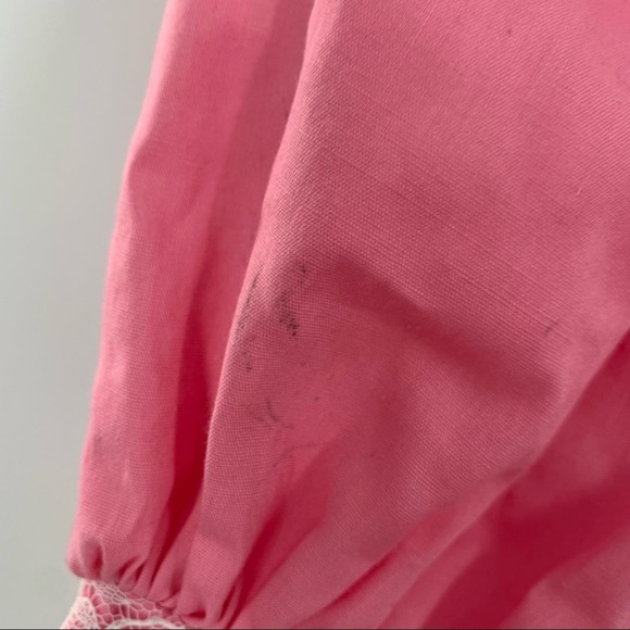 Vintage Mini World Girls Dress Size 6 Pink Ruffle Long Sleeves Party Full Circle - Picture 5 of 15